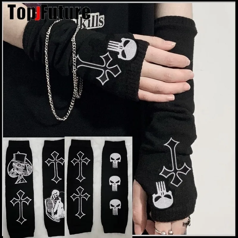 

Gothic Lolita Glove Arm Cover Harajuku arm warmers Fingerless punk Long Wristband lovely sweet lolita cosplay gloves Streetwear