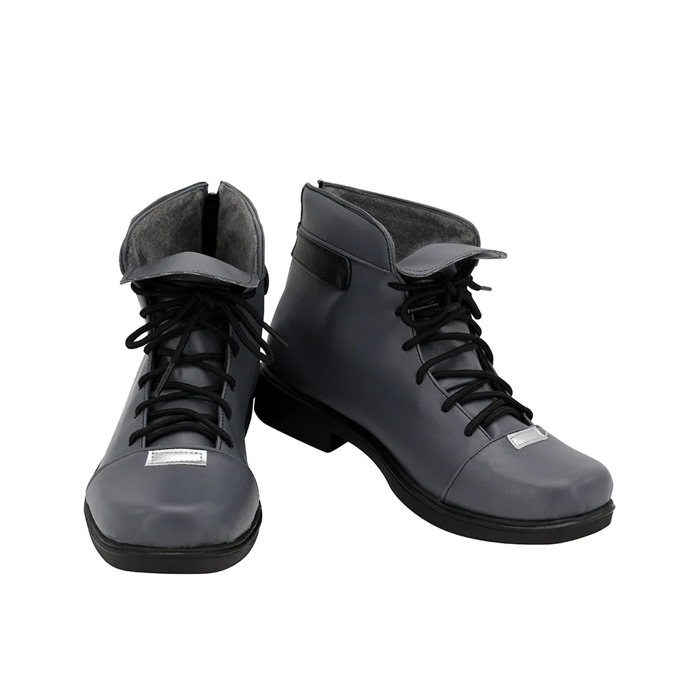 Arknights Liskarm Cosplay Boots Grey Shoes Custom Made Any Size (2)