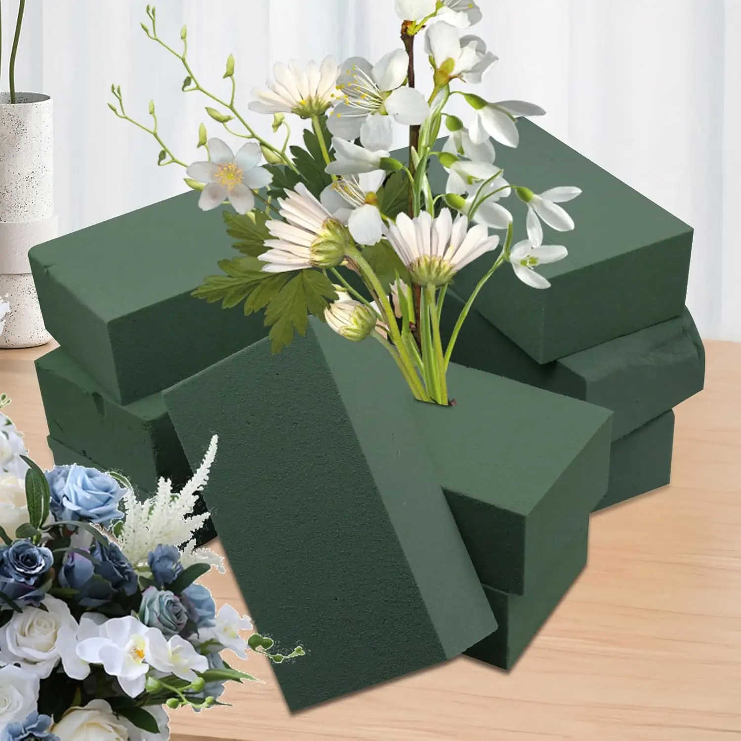 Absorbent Floral Foam Brick Cuttable Fresh Flower Moisturizing Sponge Block Dry Wet Florist Sponge Brick DIY Wedding Party Decor