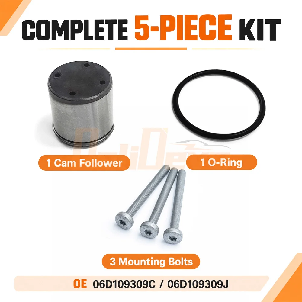 06D109309C HPFP Fuel Pump Cam Follower Tappet Kit for Audi A3 A4 VW Golf MK5 MK6 R 2.0T FSI EA113 06D109309F 06D109309