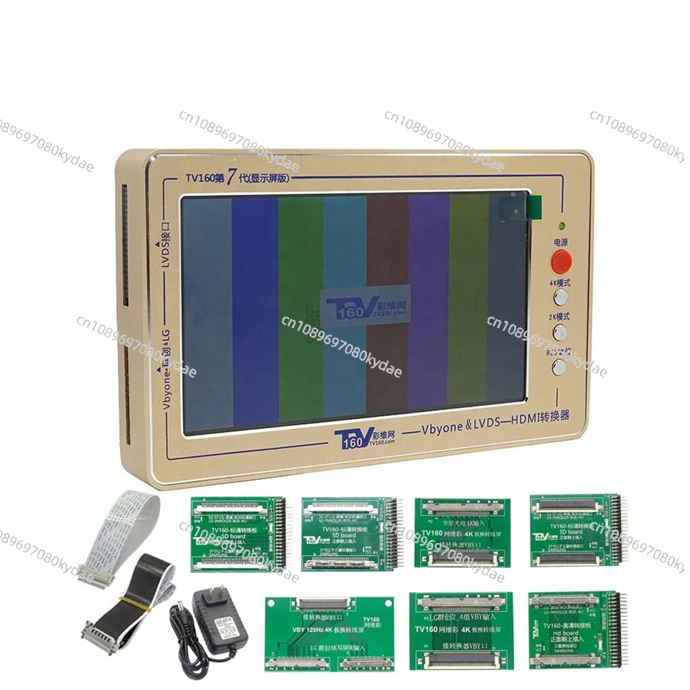 

TV160 7th Generation Mainboard Tester Tool LCD Display Vbyone LVDS To HDMI Converter+7 Adapter Board