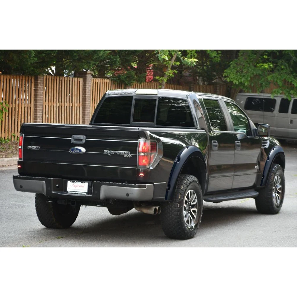 2 Front + 2 Rear Pocket Rivet Bolt On Wheel Fender Flares Car Body Parts For Ford F150 2009 2010 2011 2012 2013 2014