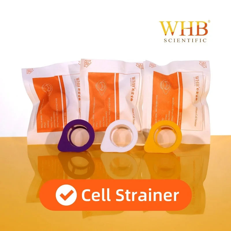 WHB Cell Strainer Sterile Cell Screen 40um70um100um Stackable Cell Strainer Nylon filter Sterile Enzyme Free Pyrogen Free Tools