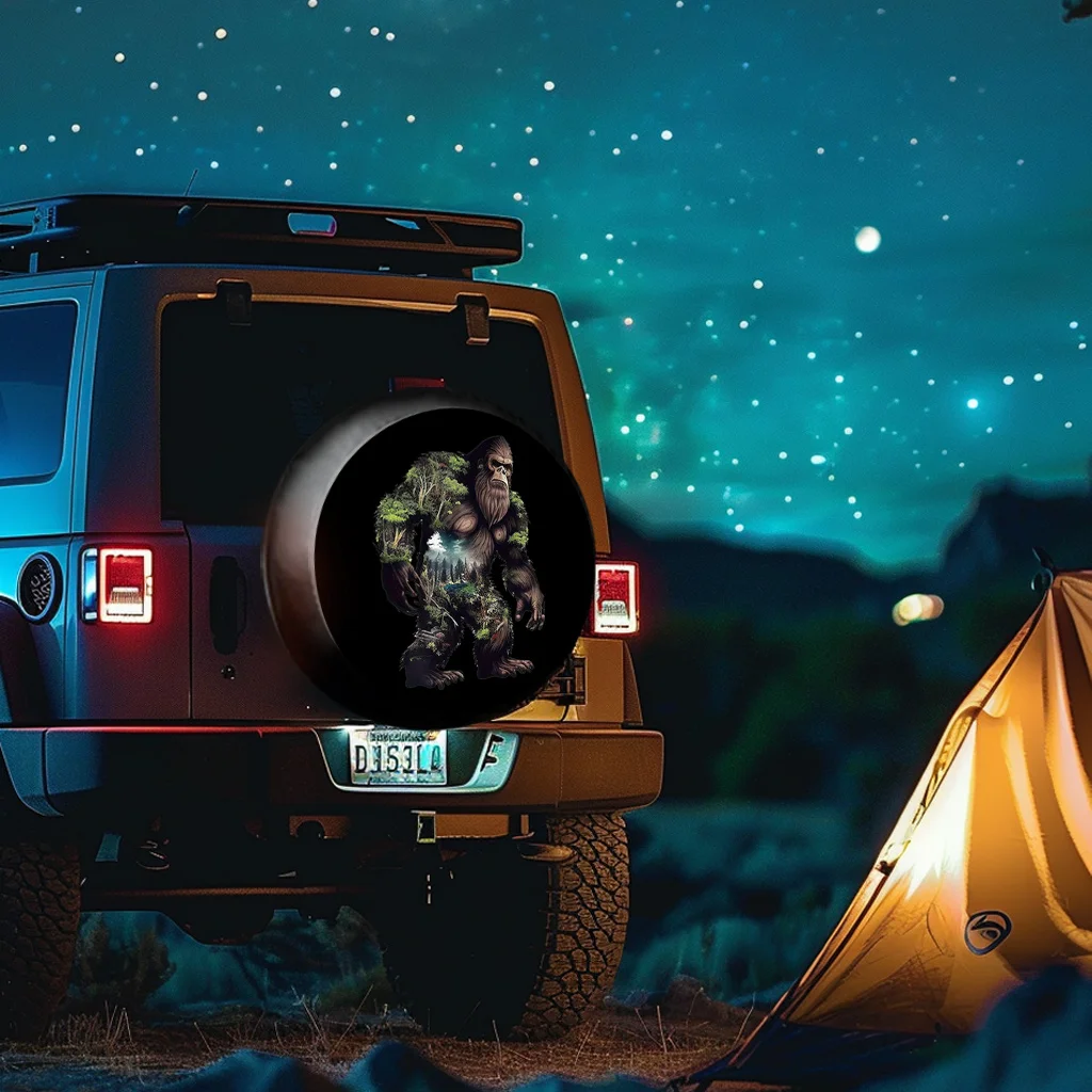 Rainproof Spare Tire Cover  Durable Polyester, Fits Most Cars, SUVs & RVs  Perfect For Camping & Travel