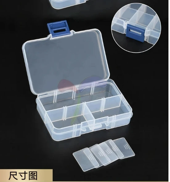 New 8 Slots Cells Colorful Portable Jewelry Tool Storage Box Container Ring Electronic Parts Screw Beads Organizer Plastic Case