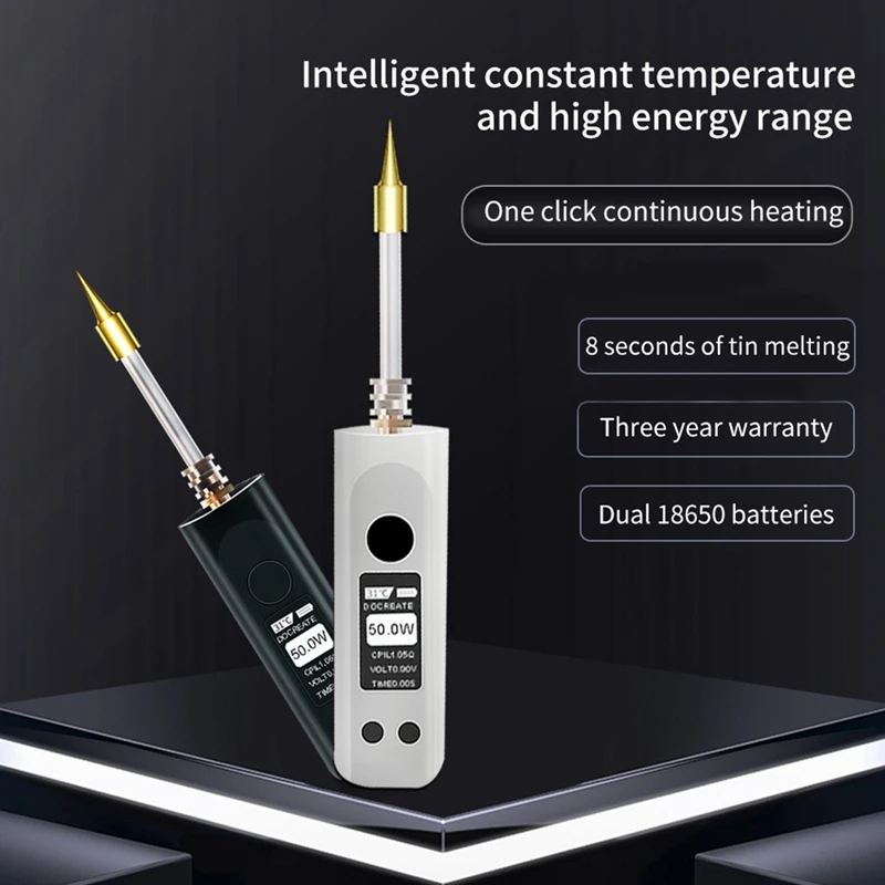 50W Cordless Intelligent Soldering Iron Endothermic Constant Temperature Fast High Power Tip Soldering Tools