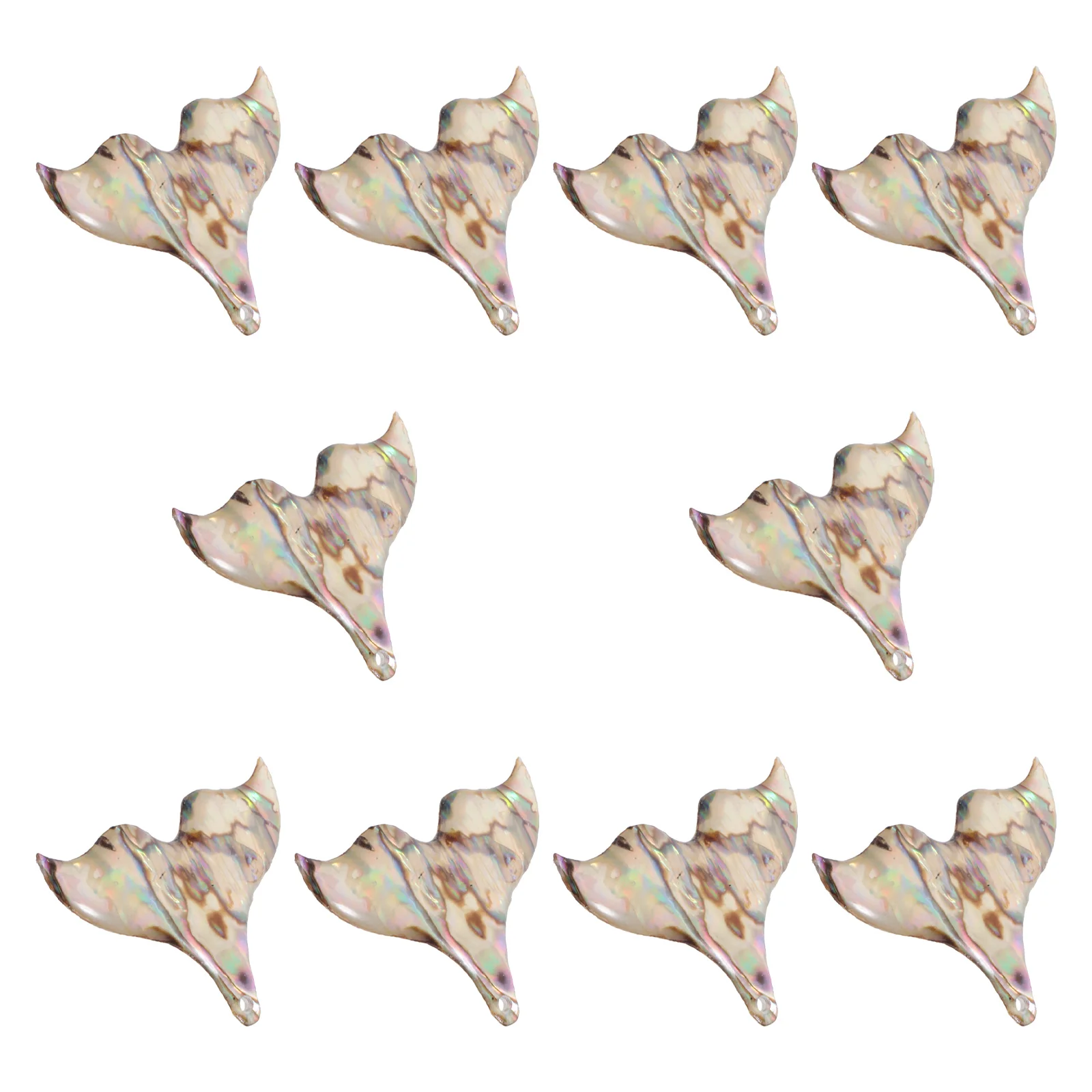 

10pcs Abalone Shell Pendant Accessories Colorful Mermaid Tail Necklace Supplies Women DIY Girls Charm Jewelry Parts