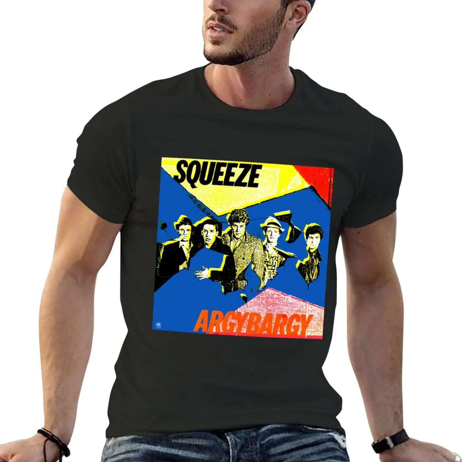 Squeeze argybargy T-Shirt street wear plus sizes blacks shirts men graphic