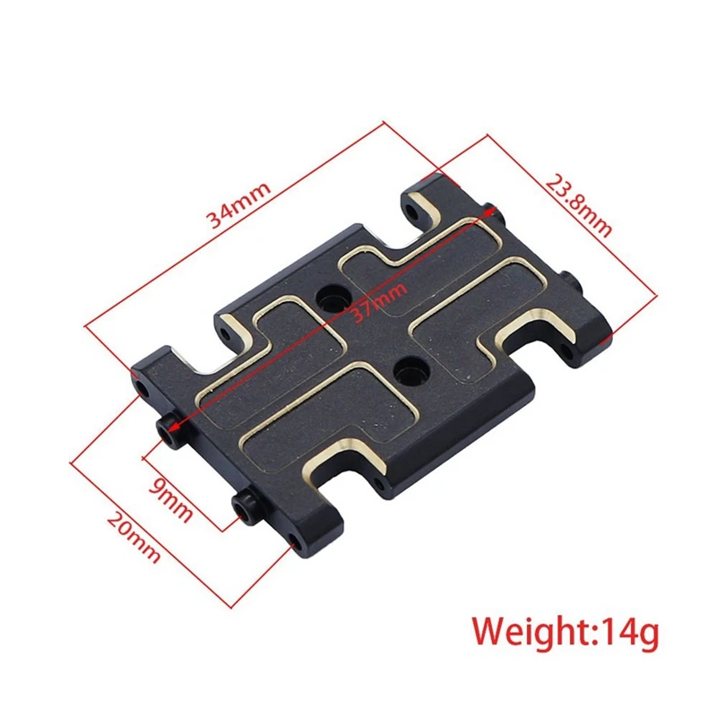 4Pcs Brass Chassis Set Side Plates Skid Plate Battery Tray Cover For AXIAL AX24 1/24 RC Crawler Car Upgrade Parts