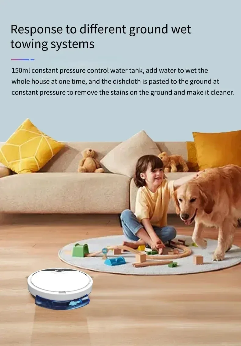 2024 NEW Robot Vacuum Cleaner APP Remote Automatic Control Sweeping Robot with Water Tank Sweep and Wet Mopping Vacuum Cleaning