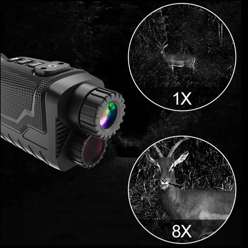 Mini Helmet Night Vision Monocular 400m Lightweight Green 4K Video 36MP Image 8 degree Diopter for Hunting Surveillance CS Game