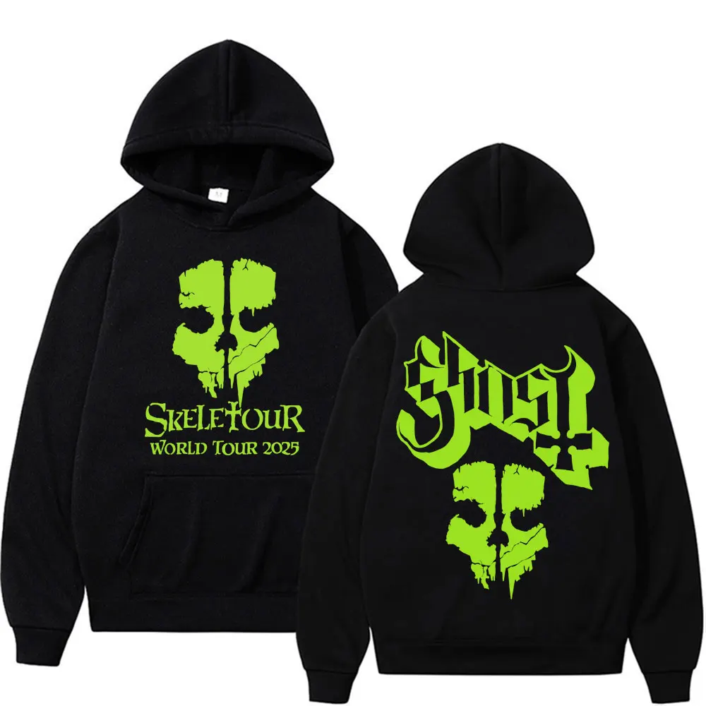 

Ghost Band Skeletour World Tour 2025 Толстовка с графическим рисунком Мужская одежда Модная толстовка в стиле хип-хоп в стиле ретро Негабаритные уютные свободные толстовки