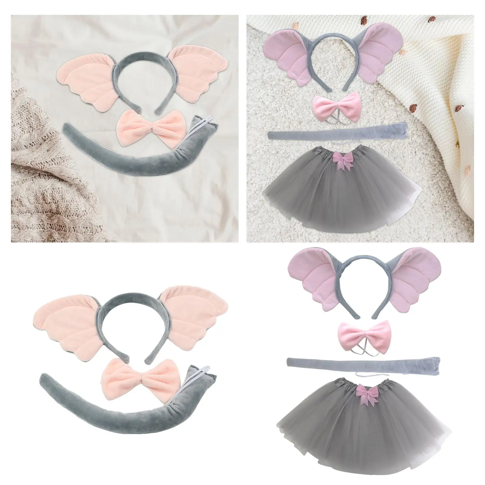 Elephant Costume Accessories Photo Props Headwear Hair Band Hair Hoop for Stage Shows Birthday Gifts Party Dress up Boys Girls