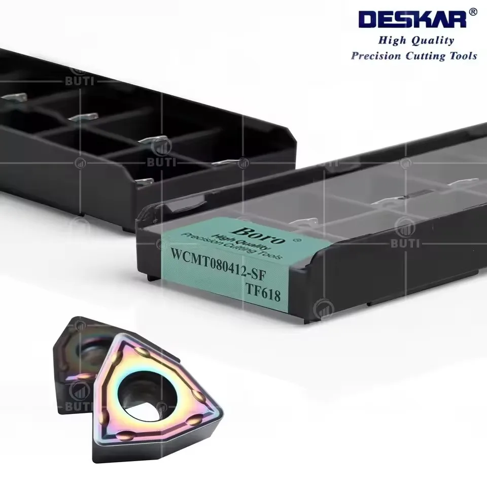 DESKAR 100% Original WCMX03/040208 WCMT05/06T308/080412-SF TF618 For Hardened Steel U Drill Insert Numerical Control Lathe Tools