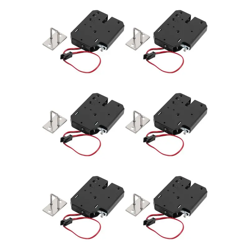 B24B 6X 12V 2A Electric Magnetic Lock 150KG/330Lb Fail Safe Holding Force Electromagnetic Door Access Control System