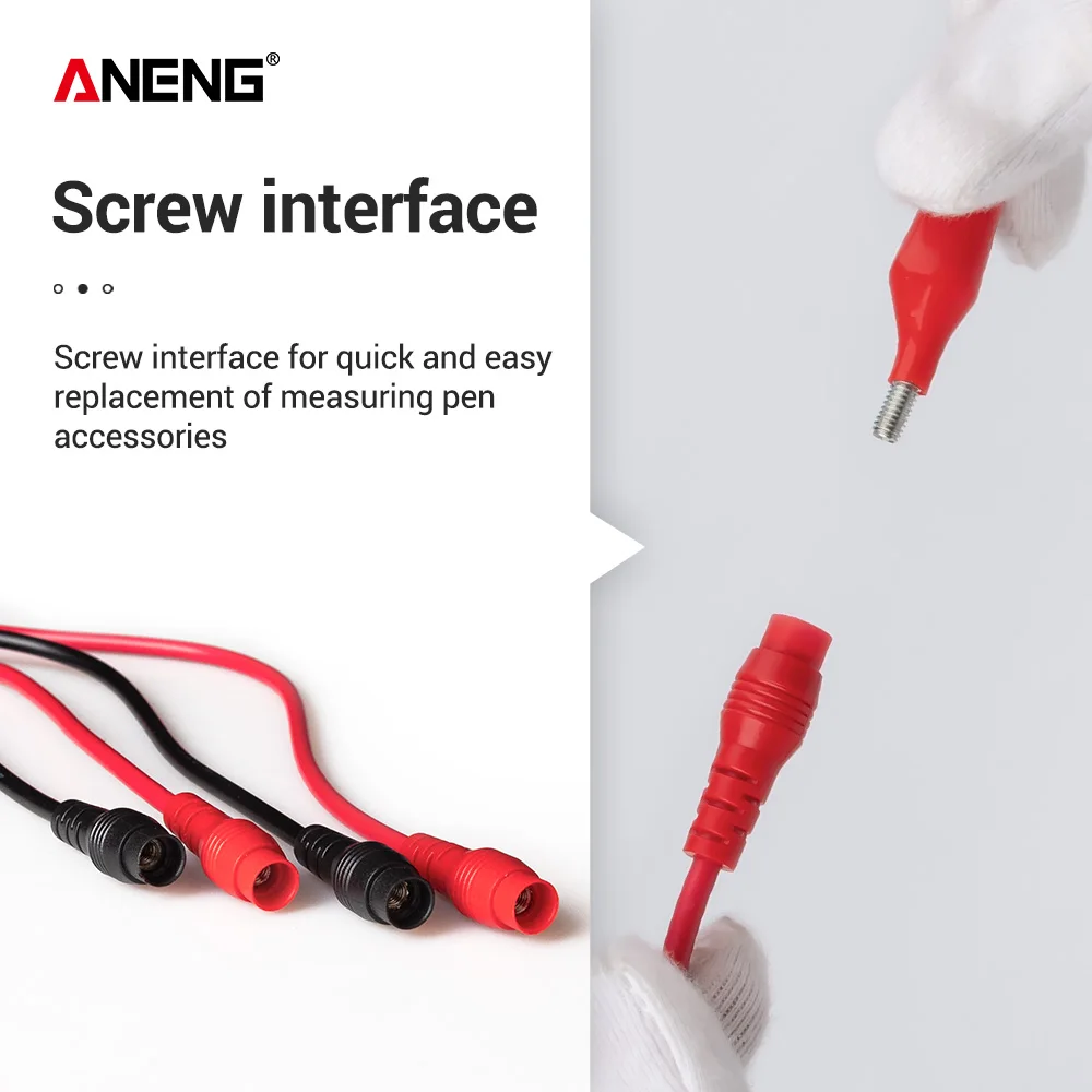 16PCS Multi Meter Test Lead Probe Wire Pen Cable Multimeter Tester Universal Digital Porbe 1000V 10A  Thin Tip Needle Multimeter