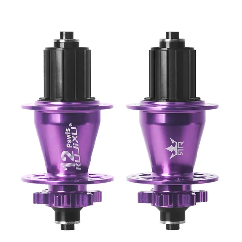 Imagen 2 del producto RUJIXU 12 trinquetes MTB cubo de rueda de bicicleta 32H 5 rodamientos 12 garras 8 9s 10s 11s 12s HG tambor de freno de disco de bicicleta 12x142mm10x135mm bujes mtb