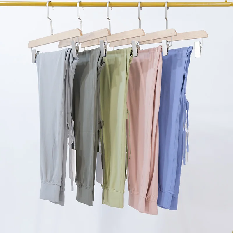 Womens Nine Tenths Casual Sport Lounge Yoga Trousers High Waist Drawstring Quick Dry Running Fitness Joggers Pants for Gym