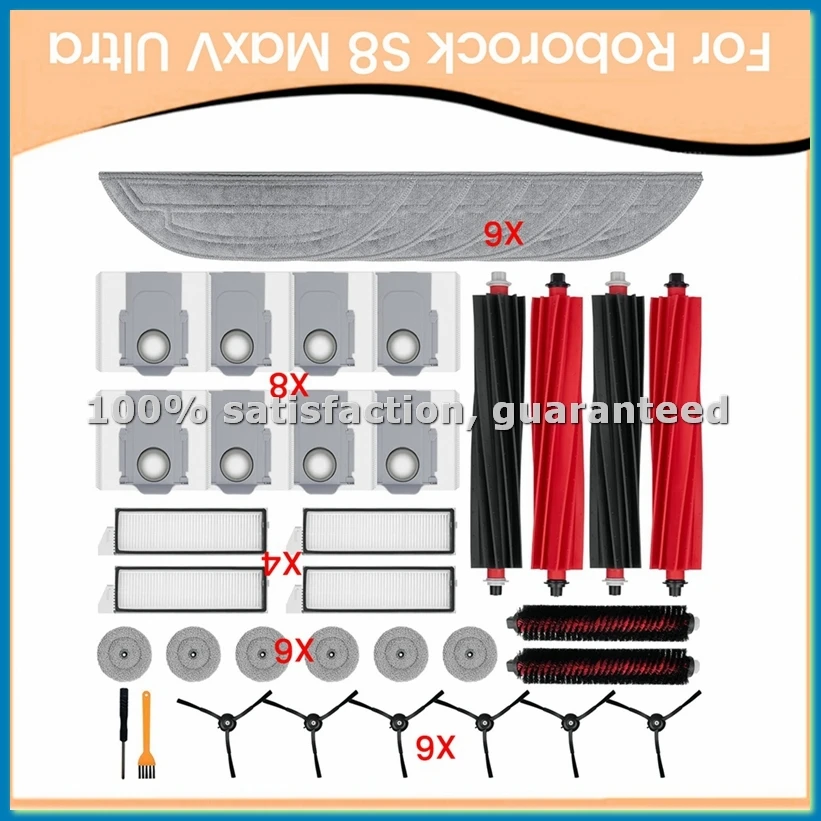 

Комплект аксессуаров для робота-пылесоса S8 MaxV Ultra, запасные части-A09G