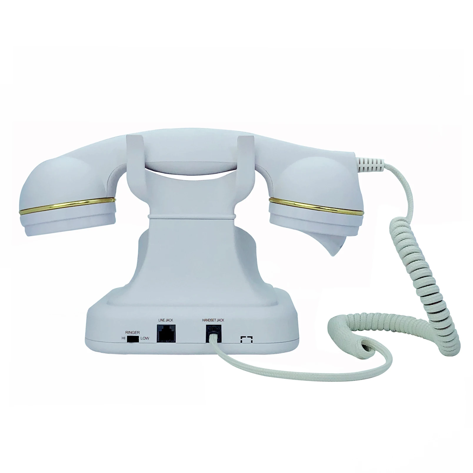 Corded Telephone,Retro Landline Phone for Home, White Old Fashion Phone, 1930\'s Push button phone, Antique Home Telephone