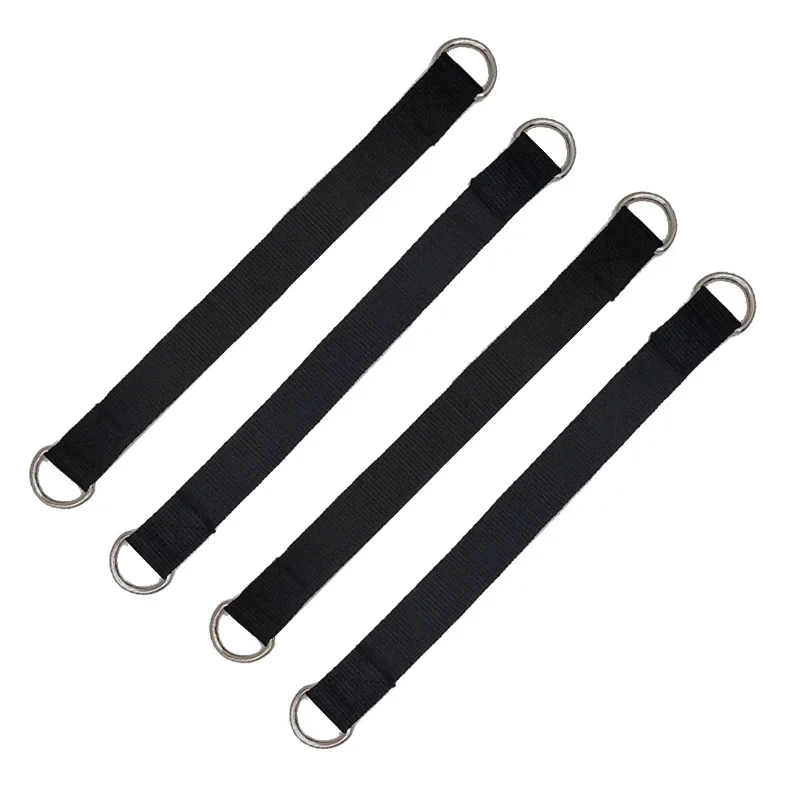 150KG Bearing Load Hanging Belt T-bar Strap Dumbbell Barbell Rope Handles Strap Tree Swing Strap Hook Ring Connecting Belt