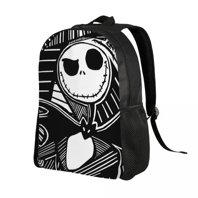 Pesadelo personalizado antes do Natal Mochilas, Skellington Halloween Skull Bags, escola estudante universitário Bookbag, homens e mulheres