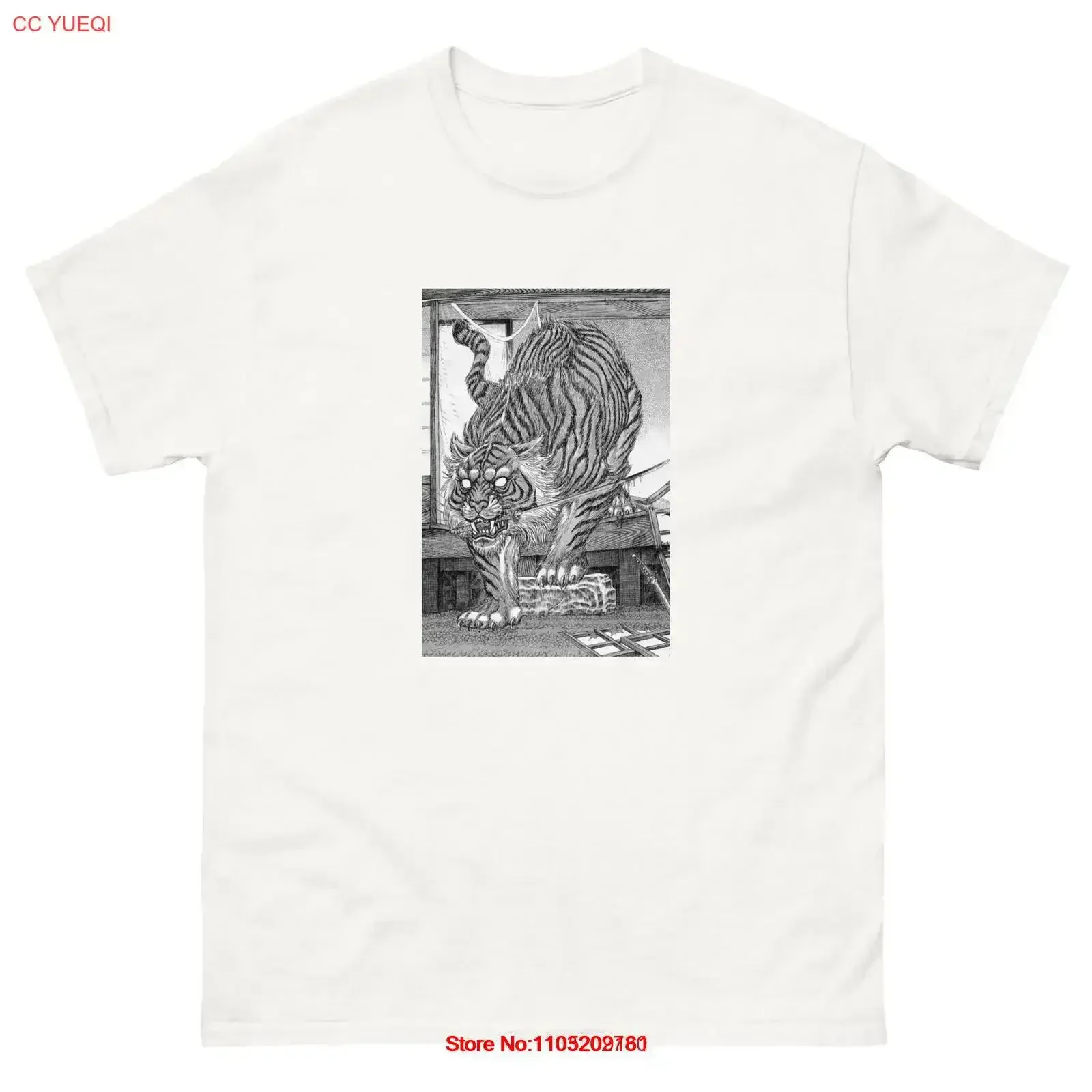 

Tiger Print on T Shirt HIGH quality short sleeve W vintage Washed fashion Casual graphic Breathable Stylish Stretched Versatile