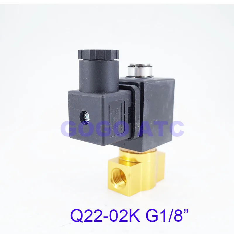 Detalle 4 de Electroválvula 16bar Screw air compressor loading solenoid valve Q23-015K Q22-02K intake valve red five ring Panel mounting 3 way brass valve Neumática