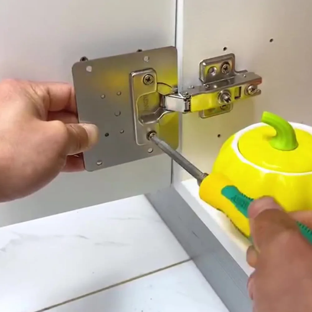 

5pcs Stainless Steel Hinge Repair Plate For Cabinet Door Furniture Support Bracket Mounting Hardware Fixing Kit