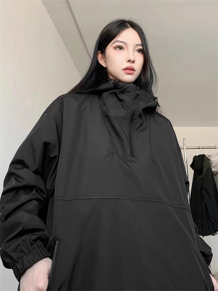 

American Sle f Zipper Hoodie Jaet Men's High Sensation Couple Outerwear Unique Design Workwear Jaet Youth Trend