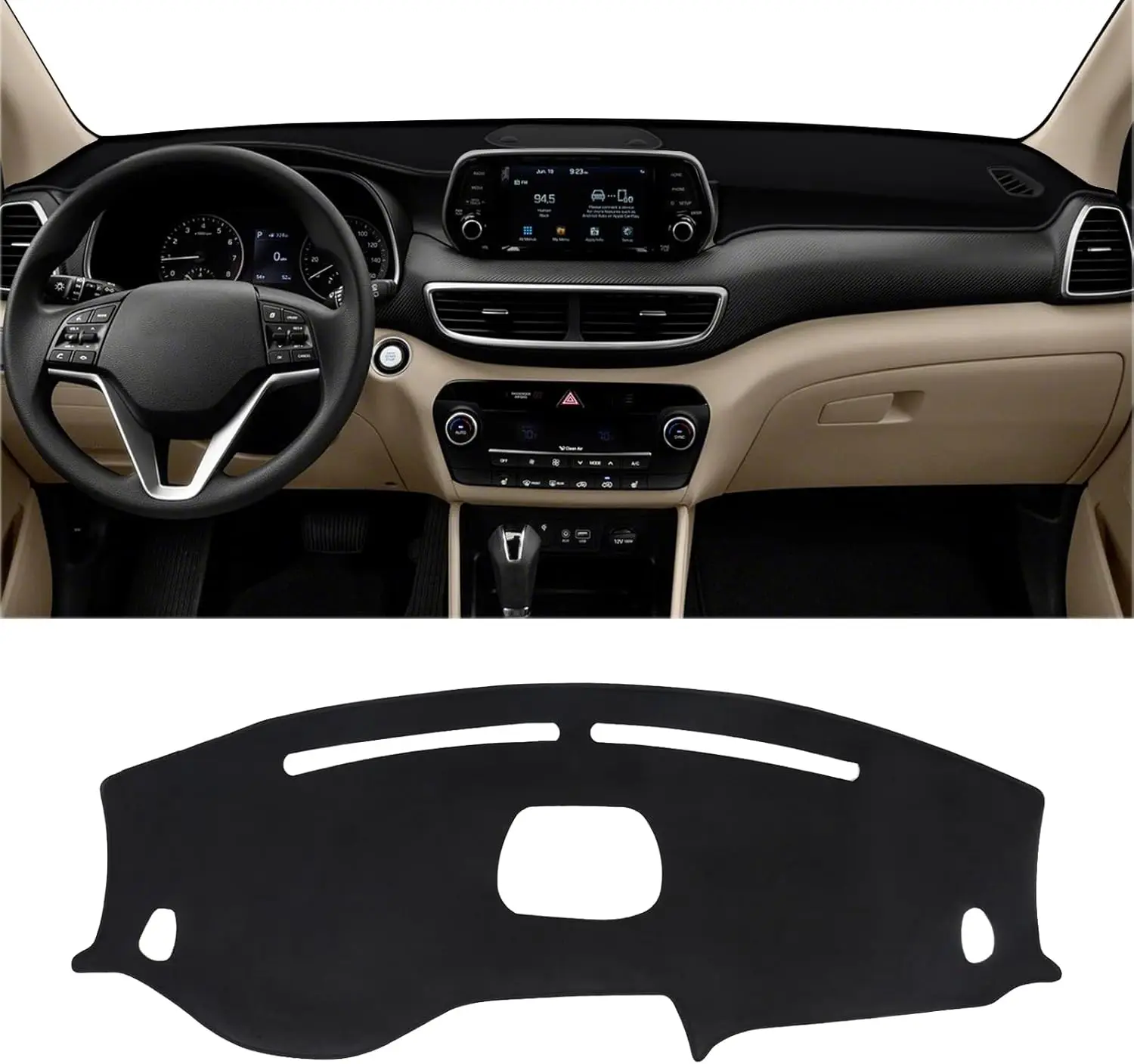 

Совместимые аксессуары для Hyundai 2019-2021 Tucson, фланелевая крышка приборной панели, коврик для приборной панели, крышка центральной консоли, защита от солнца