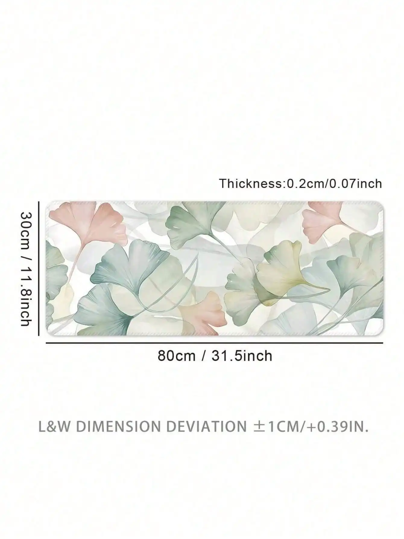 1PC Oversized Thickened Ergonomic Non Slip Rubber Base Stitched Edge Machine Washable Colorful Autumn Leaves Pattern Mouse Pad Desk Mat For Office Gaming Back