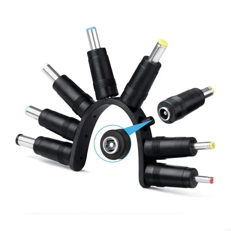 

L4MA 23cm DC5.5x2.1mm Male to Male Cord Power Cable with 8pcs Adapters for Speaker