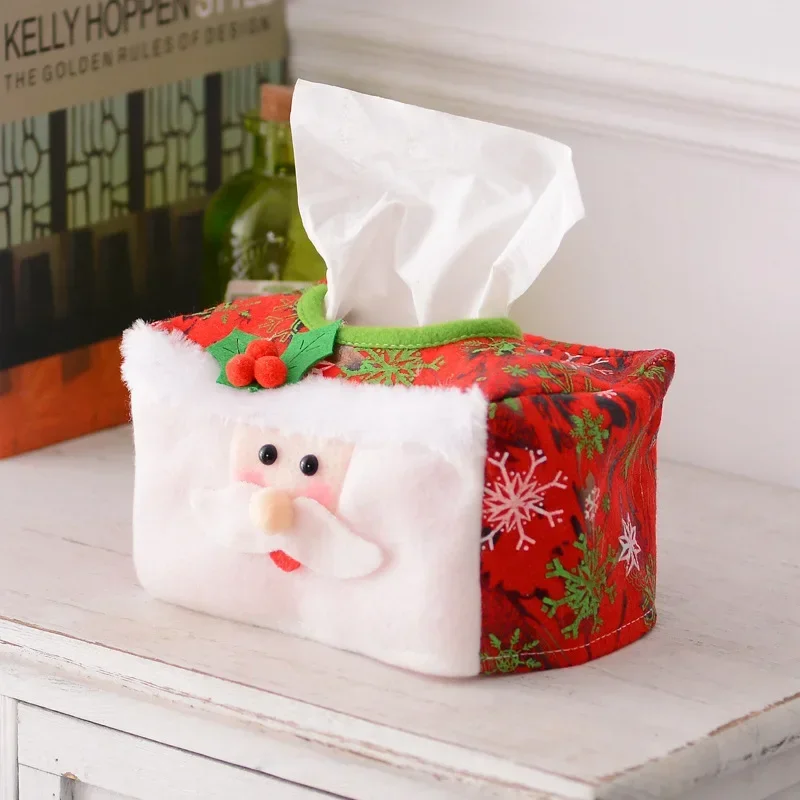 Christmas Wall Mount Toilet Napkin Holder Waterproof Mobile Phone Storage Shelf Napkin Storage Rack Tissue Bathroom Box 3 Colors