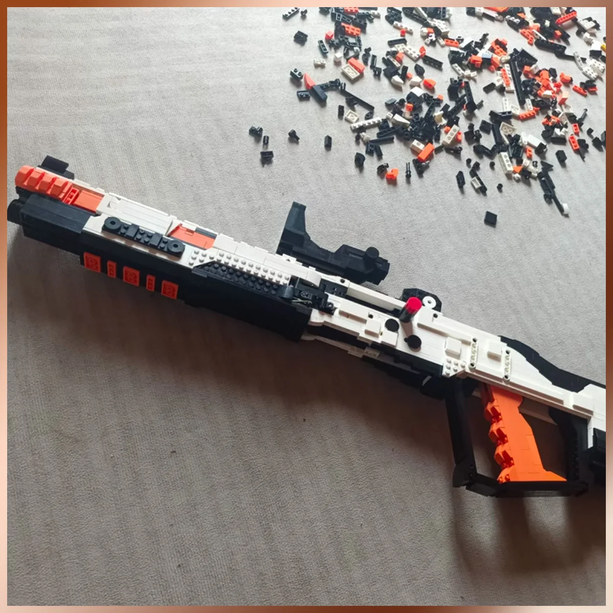 MOC APEX Ao dog shotgun Simulation building block gun 1600+pcs Assembling Shotgun building block model boys Educational Toys Gun