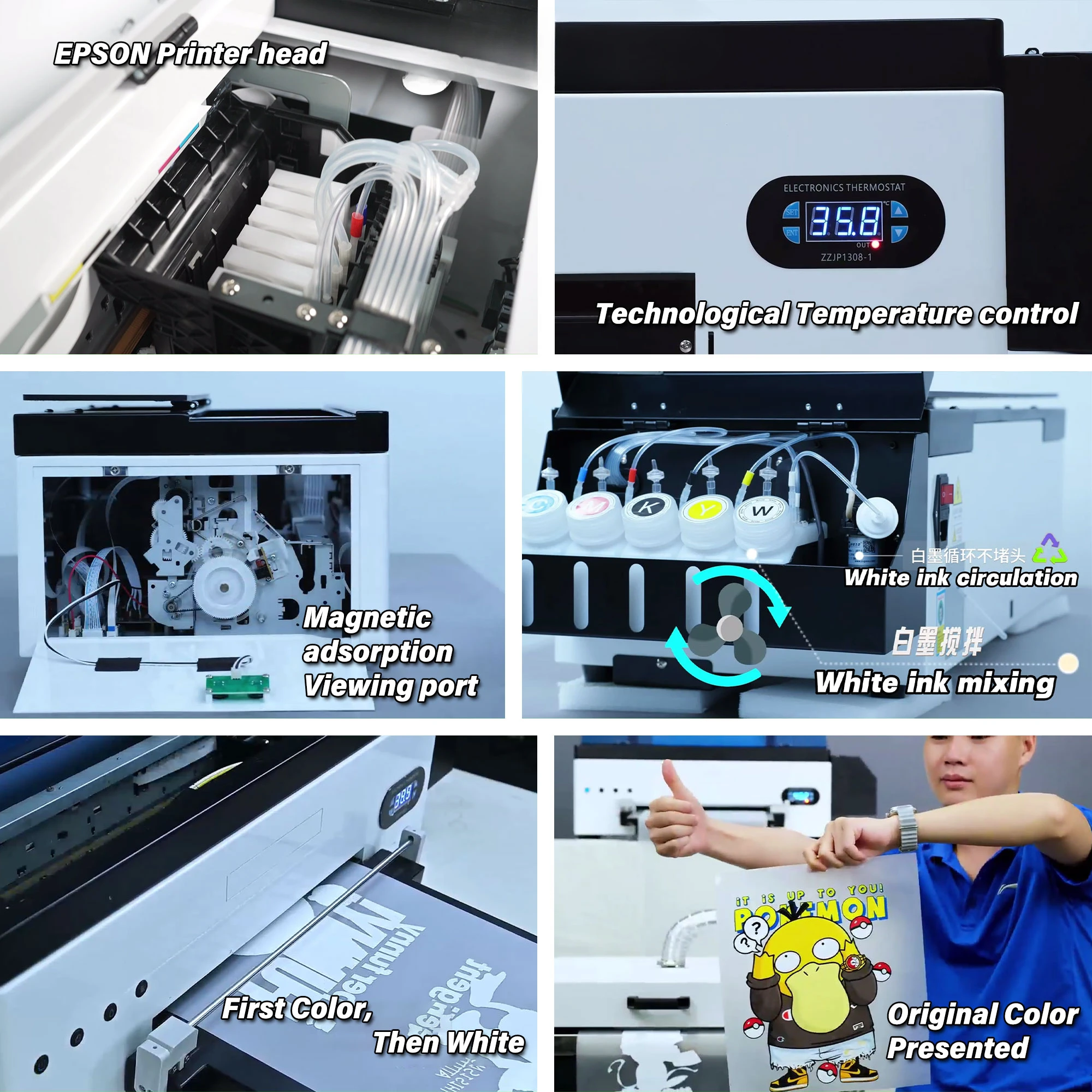 t-shirts clothes Heat Transfer Pet Film 30cm 33cm xp600 a3 dtf printer printing machine for small business