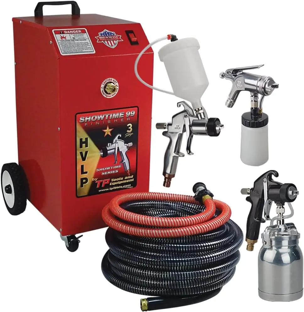 

® Showtime 99 Hvlp Paint Spray Turbine Unit With 3 Paint Spray Guns #Tp-99Plus, Made In Usa