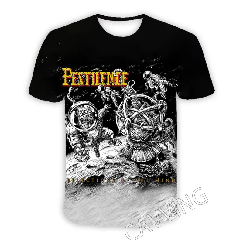 CAVVING 3D Printed Pestilence Rock Casual T-shirts Hip Hop T Shirts Harajuku Styles Tops Clothing for Men/women