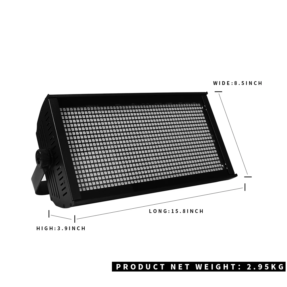 SHEHDS 1pcs Strobe RGB 3 em 1 200W Iluminação de lavagem DMX512 Concert Club Patry Concert Audience Night Club