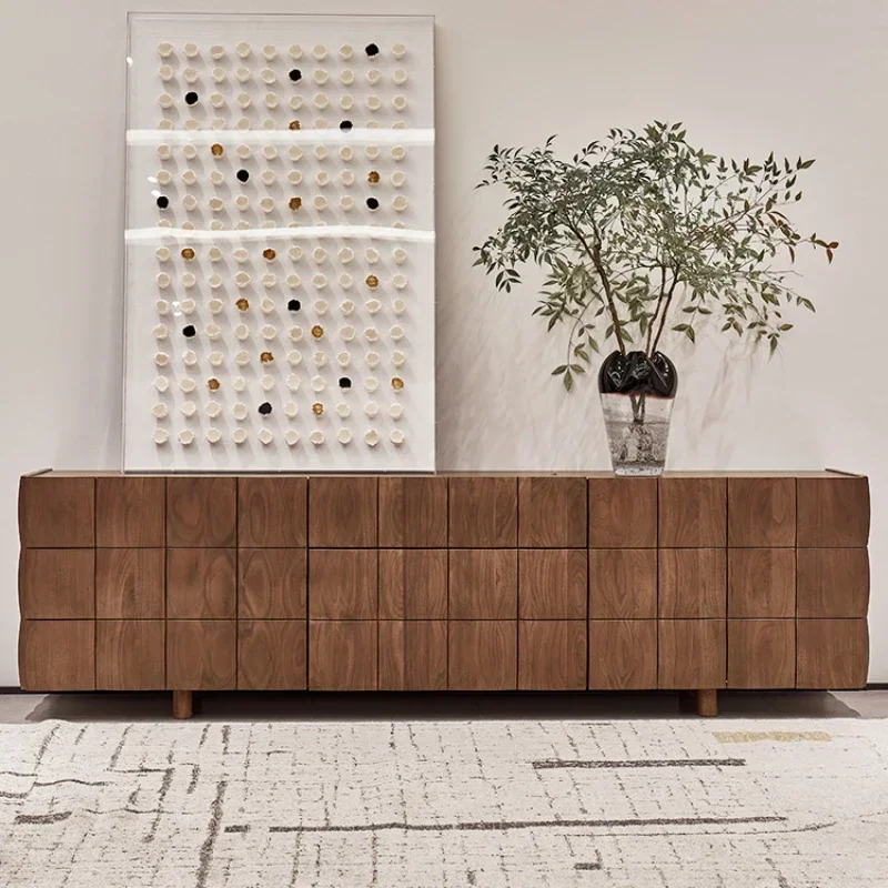 

Bedroom High Audiovisual Living Room Low Minimalist Solid Wood Locker