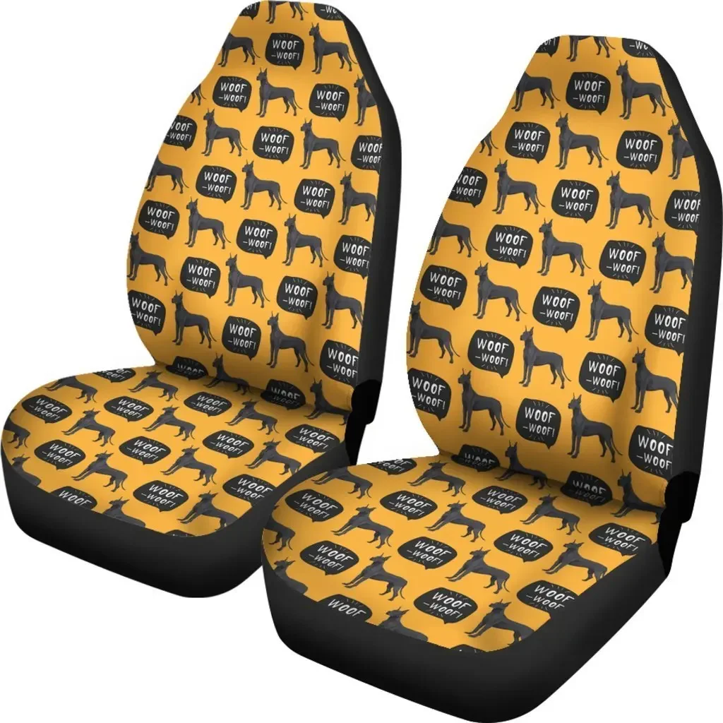 Great Dane Print Pattern Seat Cover Car Seat Covers Set 2 Pc, Car Accessories Car Mats