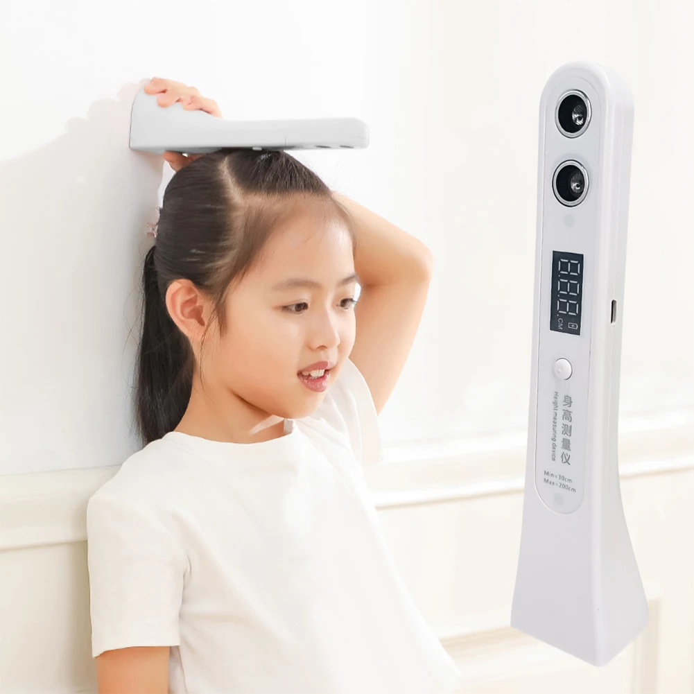 Ultraschall-Digital-Höhenmesslineal, hochpräzise elektronische Höhenmessung für das Wachstum von Kindern, Höhentabelle, Messbahn