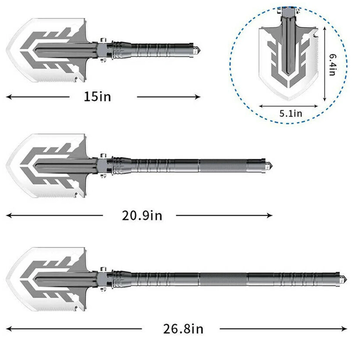 Outdoor Supplies Engineering Multifunctional Military Shovel Car Equipment Camping Nuggets Shovel Survive Self-defense Tool