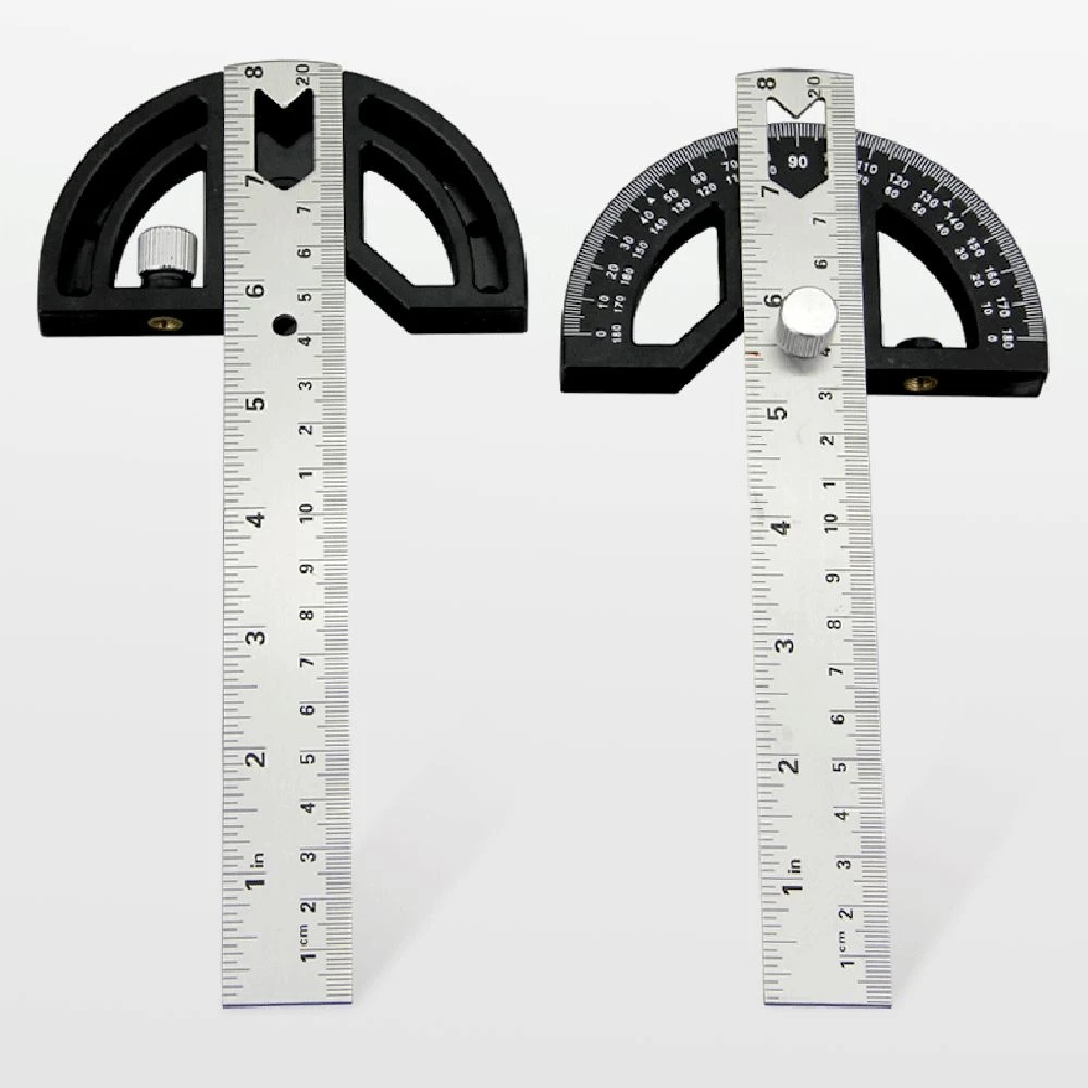 

8/12 Inch Angle Gauge 180 ° Adjustable Angle Plate Goniometer Ruler Multi-function Detachable Multi-angle Measurement Tools