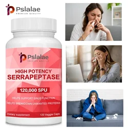 High Potency Serratiopeptidase Capsules - Supports Sinus Health and Airway Function and Improves Immunity