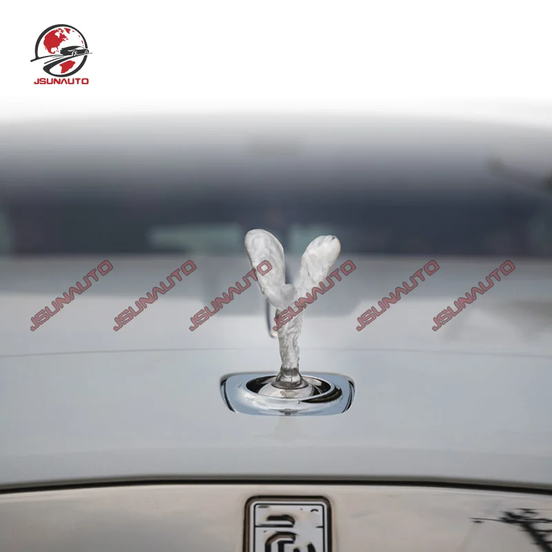 

For Rolls Royce Angel Goddess Crystal Emblems Hood Badge LOGO For Ghost Phantom Cullinan Exterior Trims Decoration Accessory