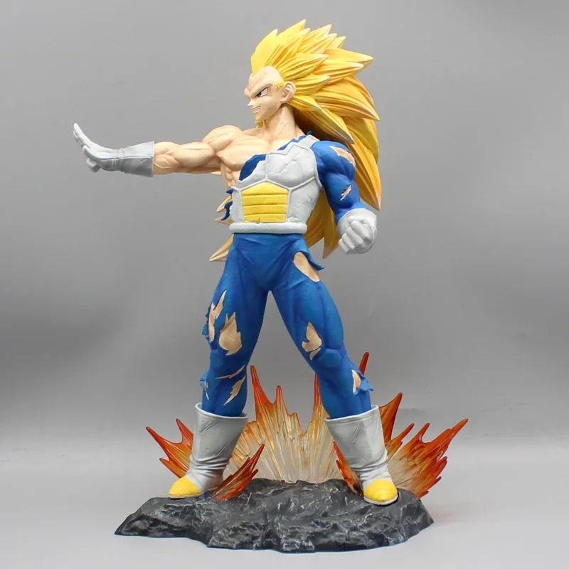 Genuine Dragon Ball Gk Figure 8 Headed Vegeta Super Three Pink Demonize God Of Destruction Preliminaries Collector Model Decor