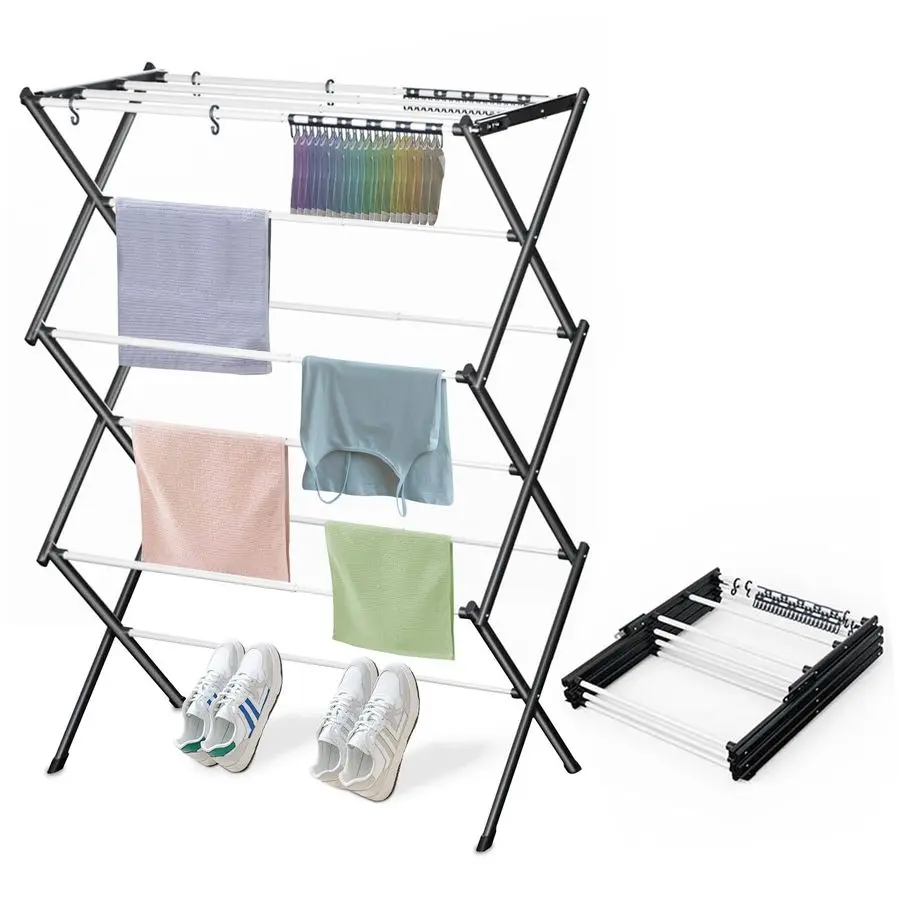 

Сушилка для одежды, складная сушилка для белья для дома, сушилка для прачечной 40 x 28.8 x 14.2, компактная, для использования в помещении и на улице