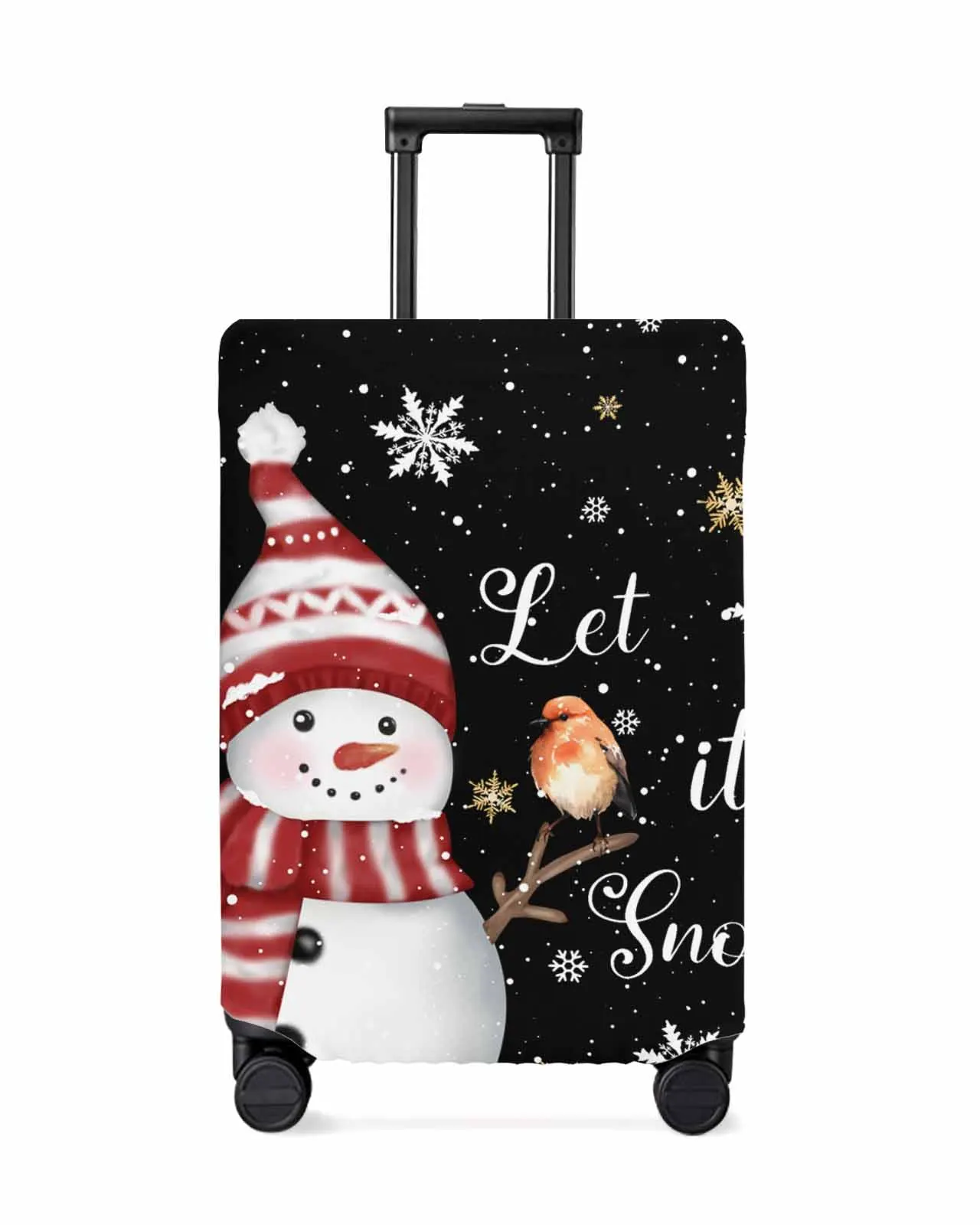 Christmas Winter Mockingbird Protective Cover For Travel Accessories Suitcase Elastic Dust Case Protect Sleeve