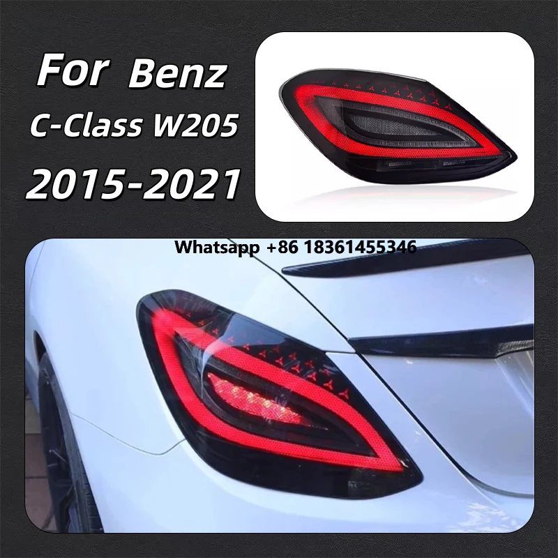 

for Suitable C-Class W205 tail light assembly 2015-2021 modified LED dynamic water steering tail light assembly